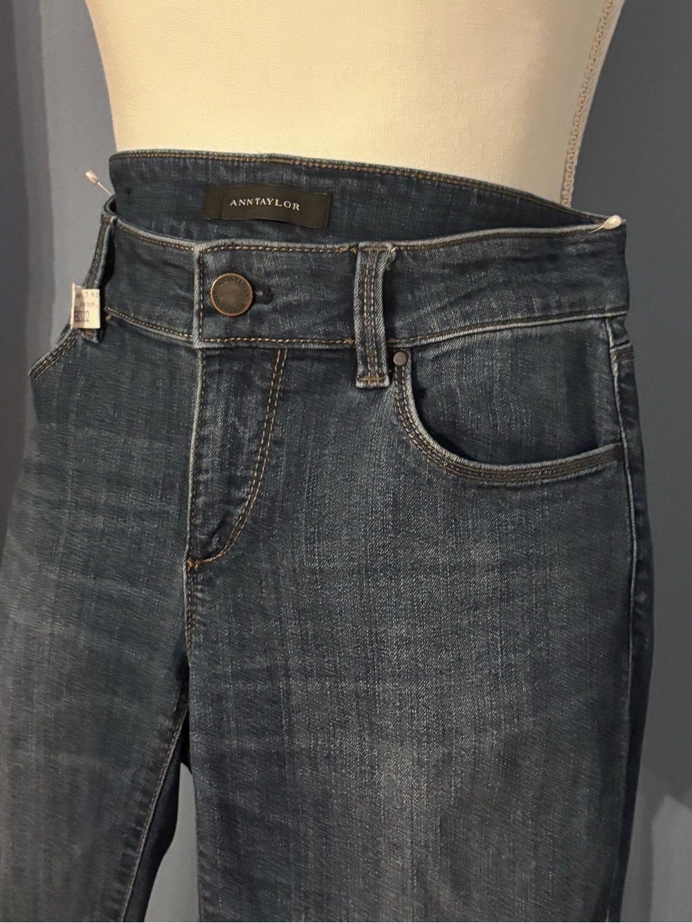 Ann Taylor Women’s Dark Wash Straight Slim Boyfriend Style Jeans